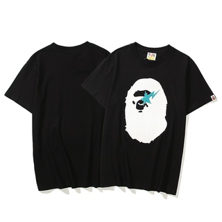 Bape เสื้อยืดแขนสั้นลําลอง แฟชั่นสําหรับผู้ชาย และผู้หญิง