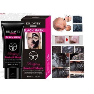 DR.  DAVEY Black Mask ครีมระเบิดสิวเสี้ยน ลอกสิวเสี้ยน ขนาด 50ml.**ของแท้ พร้อมส่ง