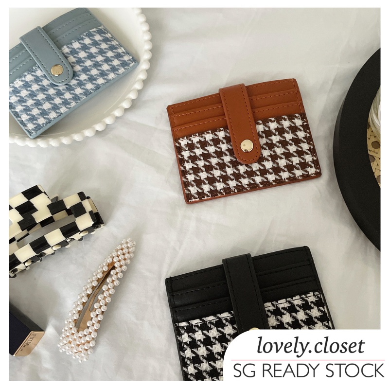 ID Card Holder กระเป๋าสตางค์หนังผู้ถือบัตรเครดิตวาเลนไทน์ MRT Ezlink Card Holder Card Wallet Cardhol