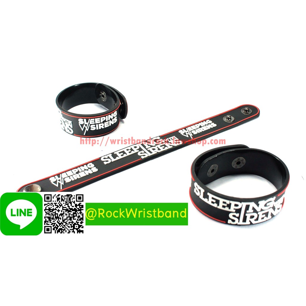 SLEEPING WITH SIRENS ขายริสแบนด์ สลีปปิงวิทไซเรนส์ SWS102NA กำไลข้อมือวงร็อค