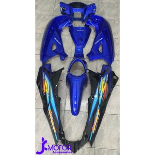 ชุดสี WAVE125 R/S พลาสติก​ABS​ สีน้ำเงินแก้ว-ท้ายดำ