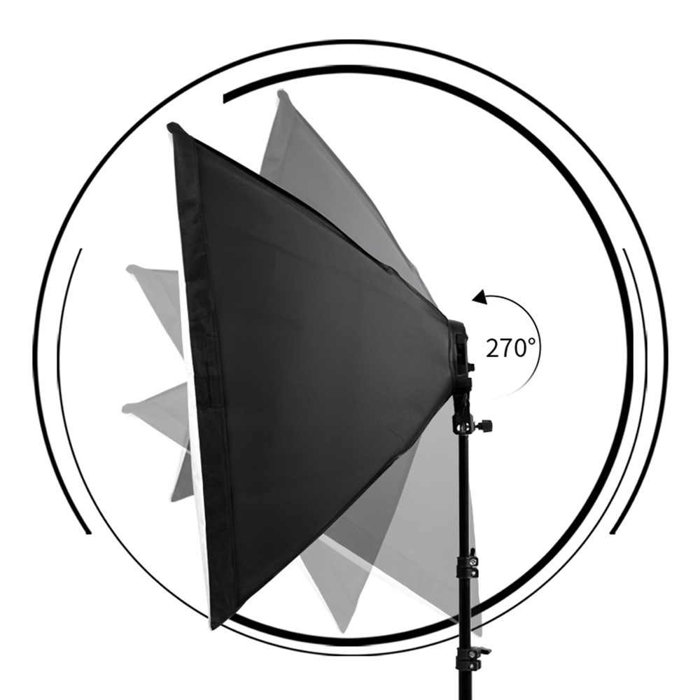 ชุดไฟสตูดิโอ Softbox X3 1 Holder พร้อม Top Light และหลอดไฟ LED