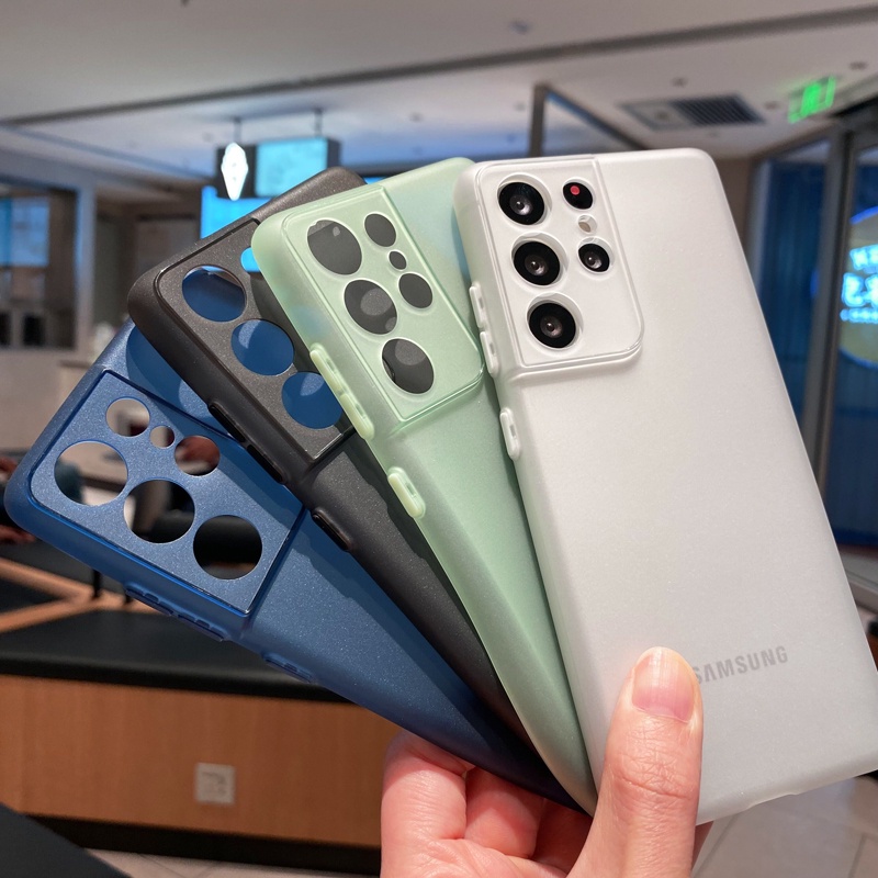 SAMSUNG 0.3 มม.Slim Soft TPUเคสโทรศัพท์สําหรับSamsung Galaxy S21 S22 S23 S24 S25 ultra plus Thin Mat