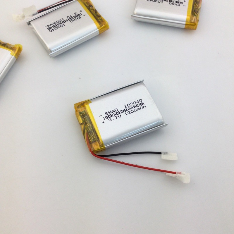 แบตเตอรี่ชาร์จ Lipo Li-Po EHAO แท้ รุ่น 103040 3.7V 1200mAh มีวงจรป้องกัน สำหรับไฟฉายและอื่นๆ (ก้อนละ)