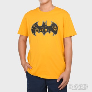 DOSH:MENST-SHIRTSเสื้อยืดผู้ชาย คอกลม แขนสั้น สีเหลือง ลิขสิทธิ์BATMAN รุ่น EBMT5034-YE