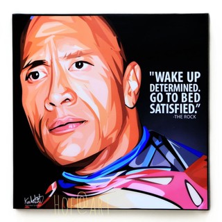 Dwayne Johnson The Rock  เดอะร็อค นักมวยปล้ำ นักแสดง Hollywood รูปภาพ​ติดผนัง pop art กรอบรูป แต่งบ้าน ของขวัญ ของสะสม