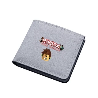 Roblox กระเป๋าสตางค์ ผ้าแคนวาส มีซิป พิมพ์ลายการ์ตูนอนิเมะ Roblox เหมาะกับของขวัญ สําหรับเด็กนักเรียน วัยรุ่น