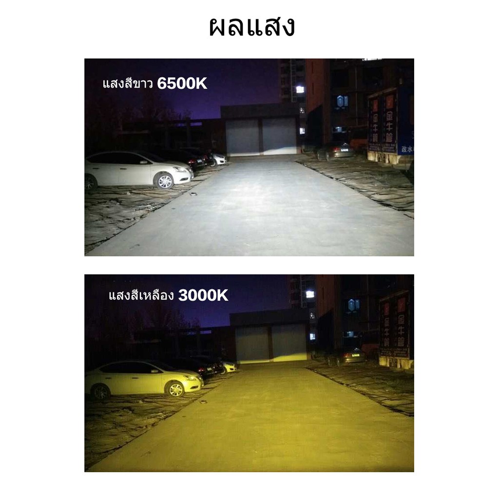 ไฟหน้าไฟตัดหมอก LED H11 H4 HB3 HB4 H1 H7 H3 9005 881 - รูปที่ 2