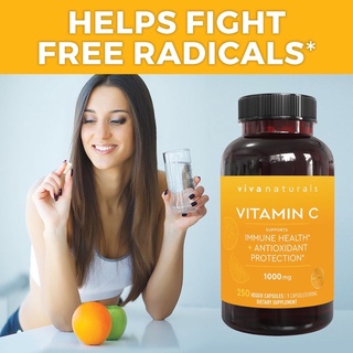 Visit the Viva Naturals Store Viva Naturals Vitamin C 1000mg (250 Capsules)