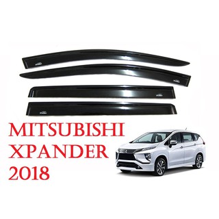 (4ชิ้น) กันสาดประตู มิตซูบิชิ เอ็กซ์แพนเดอร์ ปี 2017-2020 กันสาดรถยนต์ สีดำทึบ MITSUBISHI XPANDER AO 3 นิ้ว ของแต่งรถ