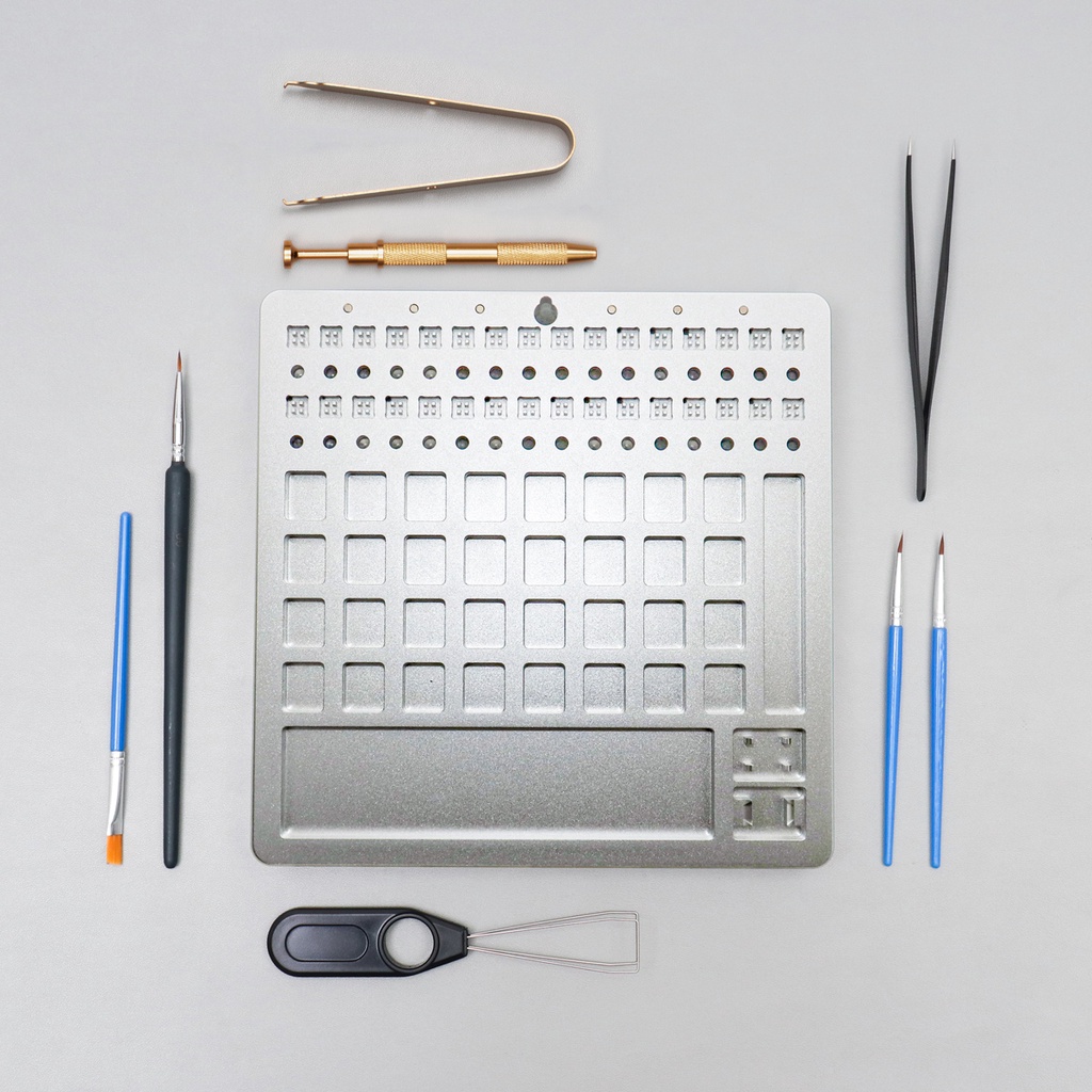 สวิทช์โลหะ Lube Station เปิดอะคริลิค Lube Station DIY กําจัดแพลตฟอร์ม Keycaps Puller สําหรับ Custom 