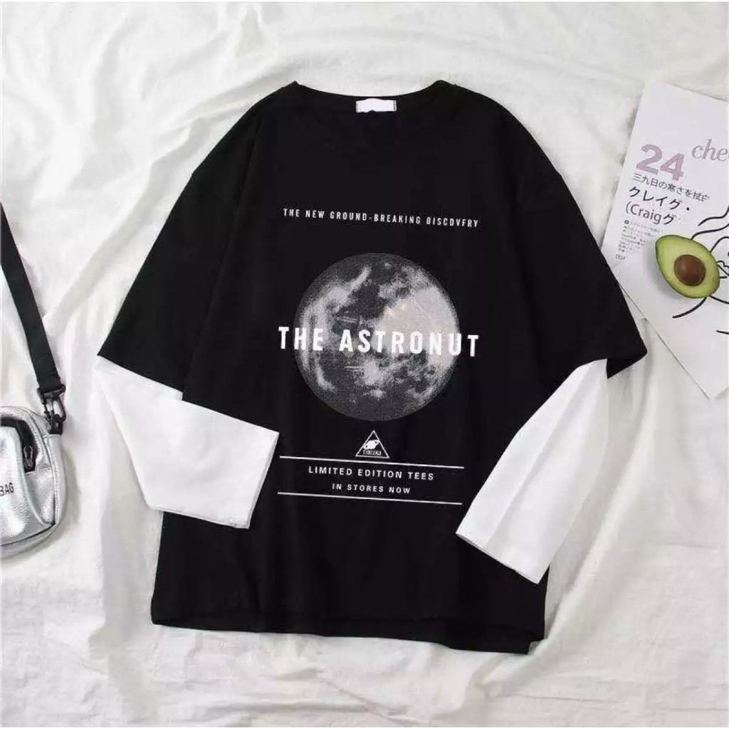เสื้อยืดแขนยาว เสื้อยืดคอกลม ใส่ได้ทั้งหญิงทั้งชาย มี2สี รุ่น0085
