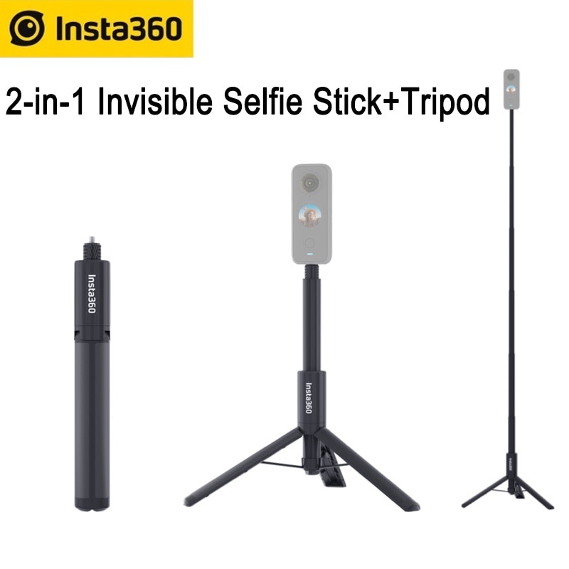 Insta360 All-in-one Tripod For Insta360 Go 3/GO 2/One X2/One R/ONE X/ONE 2-in-1 Invisible Selfie Stick  Tripod Original Insta360 Accessories