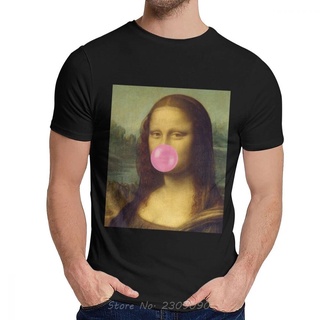 พร้อมส่ง เสื้อยืด ผ้าฝ้าย คอกลม พิมพ์ลายหมากฝรั่ง Mona Lisa หลากสี ใส่สบาย คุณภาพสูง แฟชั่นฤดูร้อน สไตล์ฮาราจูกุ สําหรับ