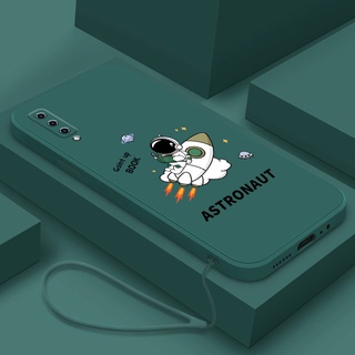 เคส samsung a7 2018 เคสโทรศัพท์ นักบินอวกาศ น่ารัก ซิลิโคนนิ่ม ของเหลว เคสกันกระแทก