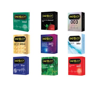 Onetouch Condom (บรรจุ 3ชิ้น/กล่อง) [1 กล่อง] ถุงยางอนามัย วันทัช ทุกรุ่น ขนาด 49 - 56 มม. One touch