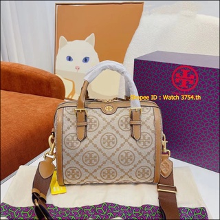 Tory Burch T Monogram Jacquard Barrel กระเป๋าทรงหมอน มีให้เลือก 2 สี กระเป๋าถือ กระเป๋าแฟชั่น งานสวย