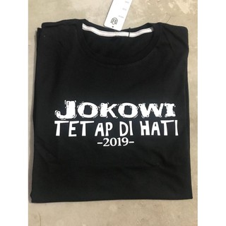 เสื้อยืดปลอม COMBED 30S DISTRO Rice Change President 2019 JOKOWI Still In Heart !!!