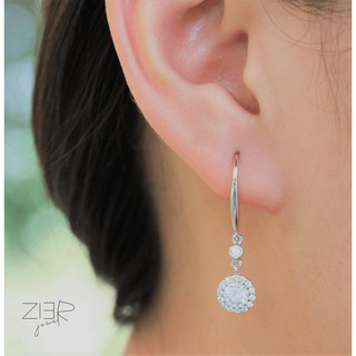 ต่างหูระย้าประดับพลอยเงินแท้ 925 Earring Silver 925-(E33170083)