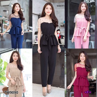 Jumpsuit จั๊มสูทขาเดฟ AT9090