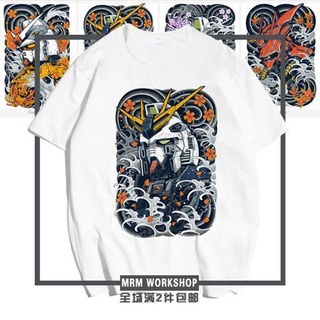 40th Anniversary Alliance Gundam Mobile Suit Unicorn Tide Round Neck Loose T-Shirt Short Sleeve Clothes RX78