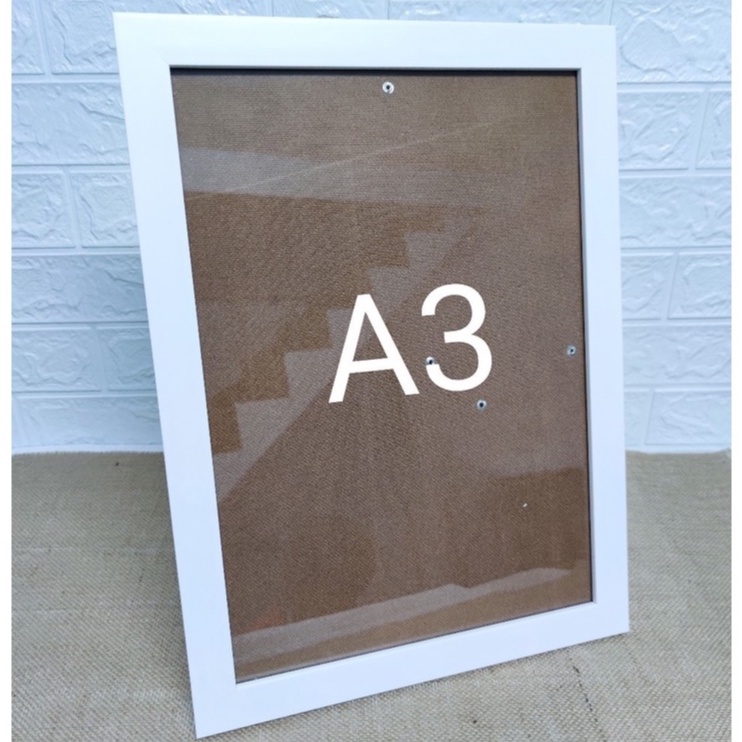 กรอบรูป ขนาด A3 , 10×12 สีขาว สีดำ ขอบไม้ 1.5 ซ.ม./ 3 ซ.ม. สำหรับใส่ภาพ A3