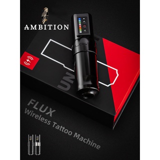 Ambition ใหม่ FLUX ปากกาสักไร้สาย 2400 mAh แบตเตอรี่ลิเธียม สําหรับศิลปินสัก