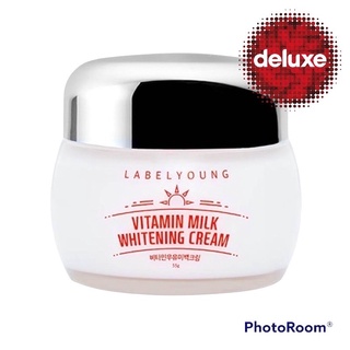 LABELYOUNG Vitamin Milk Whitening Cream 55 g. ครีมหน้าสด ลาเบลยัง