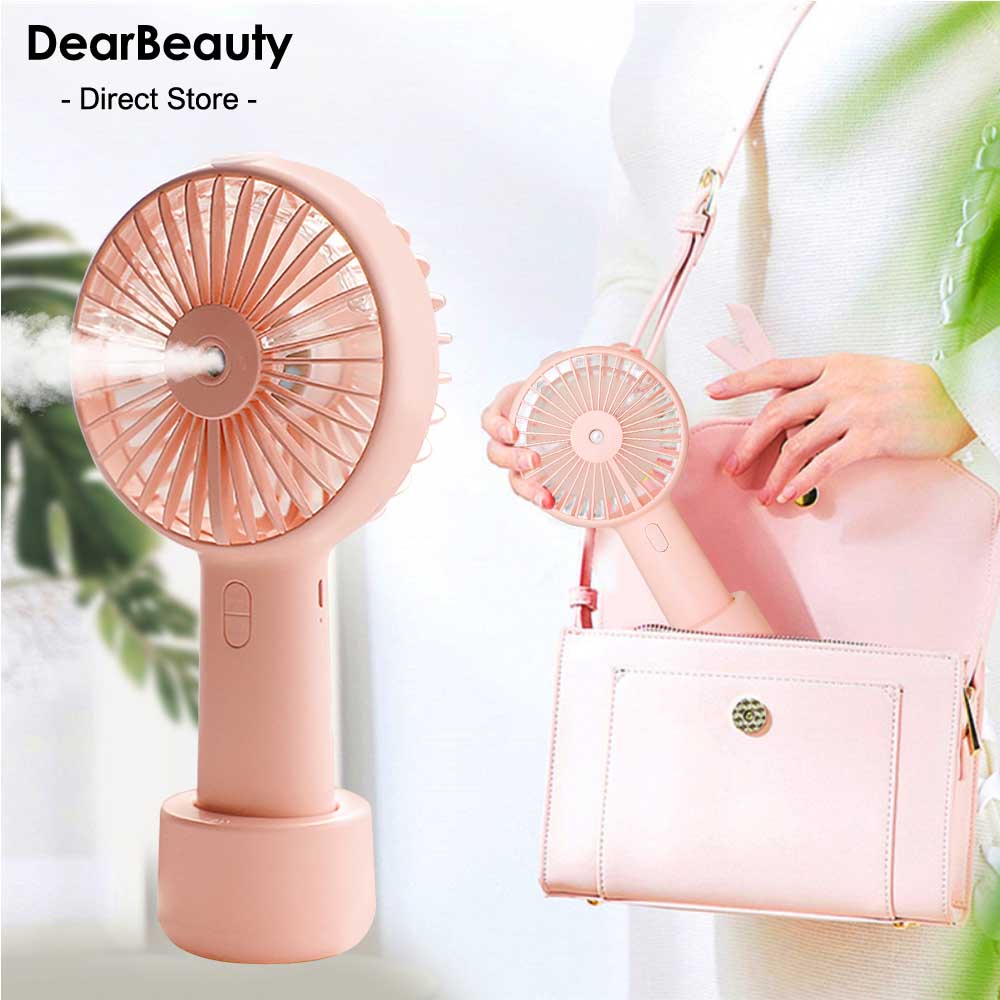 Battery Portable Water Spray Mist Fan Electric USB Rechargeable ...