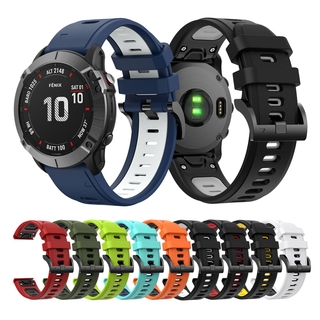 สายนาฬิกาข้อมือซิลิโคน 22 มม . สําหรับ Garmin Fenix 5 / 5 Plus / Fenix 6 / 6 Pro / 6