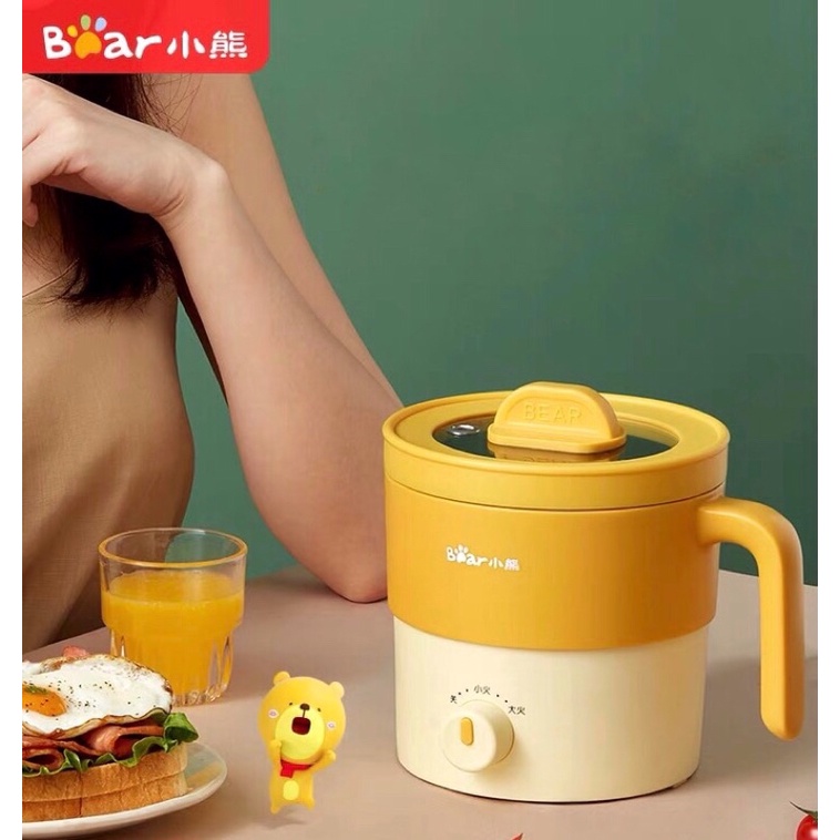 Bear หม้อต้มไฟฟ้า หม้อต้มมาม่า หม้อทำอาหารอเนกประสงค์