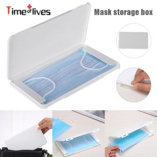 TF▶ Dust-proof Snap Top Face Cover Storage Box Durable Storage Case for Face Covers