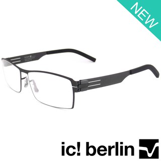 Ic Berlin แว่นตารุ่น 007 C-2 สีเทา Nufenen กรอบเต็ม ขาข้อต่อ วัสดุ สแตนเลส สตีล Eyeglass ทางร้านเรามีบริการรับตัดเลนส์