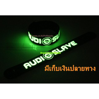 AUDIOSLAVE  Wristband ริสแบนด์ เรืองแสง กำไลยาง ปั๊มนูน วงร็อค pg357 เกรดพรีเมี่ยม