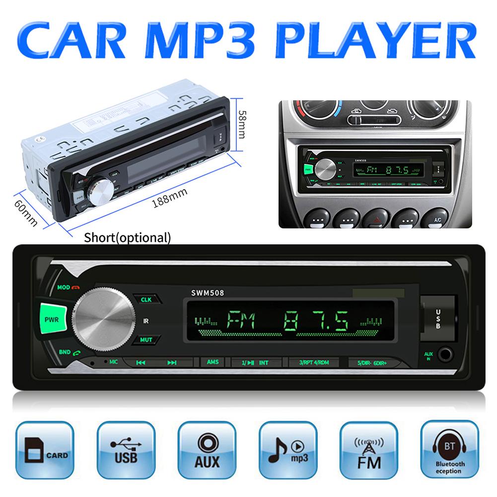 508 Bluetooth Car Stereo MP3 Player USB Audio Copy FM Radio Head Unit