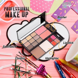 A-094 Ashley Makeup Set  เซ็ทเครื่องสำอางเเต่งหน้าพิกเมนต์เเน่น