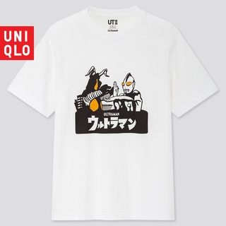 เสื้อยืดสีขาวUNIQLO เสื้อยืด ลาย ULTRAMAN (สินค้าใหม่ พร้อมป้าย บรรจุในห่อ) ของแท้ แฟชั่นสไตล์เรียบง่ายS-4XL