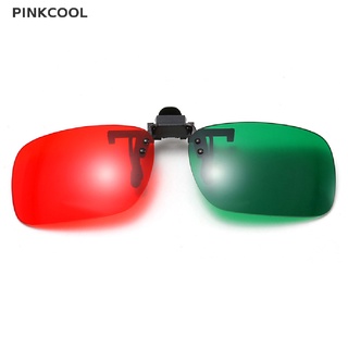 Pinkcool แว่นตา 3D สีแดง สีฟ้า สีเขียว กรอบสีดํา สําหรับดูหนัง ทีวี