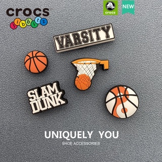 Crocs/jibbitz charms ตัวติดรองเท้า ลายบาสเก็ตบอล diy สําหรับตกแต่ง