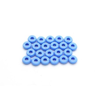 สกรู,แหวนต่างๆ แหวนพลาสติก 3mm. - สีฟ้า (22ชิ้น)