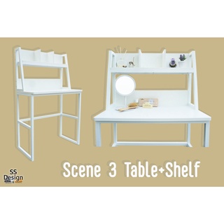 3 Scene Table&amp;Shelf โต๊ะทำงาน โต๊ะเครื่องแป้ง อเนกประสงค์