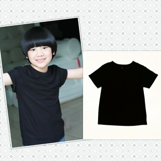 พร้อมส่ง เสื้อยืดดำเด็ก เสื้อเปล่าเด็ก เสื้อสีดำ เนื้อผ้าดี Size S-XXL​