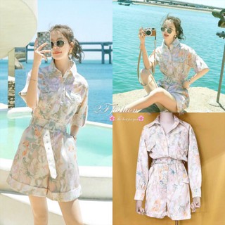 Jumpsuit จั๊มสูทกางเกงลายดอกโทนสีสวยมาก