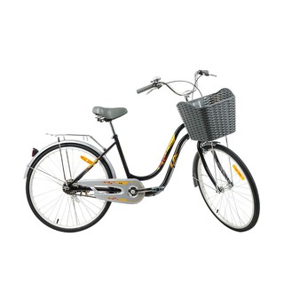 จักรยานแม่บ้าน จักรยานแม่บ้าน LA SMILE 26 นิ้ว สีดำ จักรยาน กีฬาและฟิตเนส CITY BIKE LA SMILE 26" BLACK