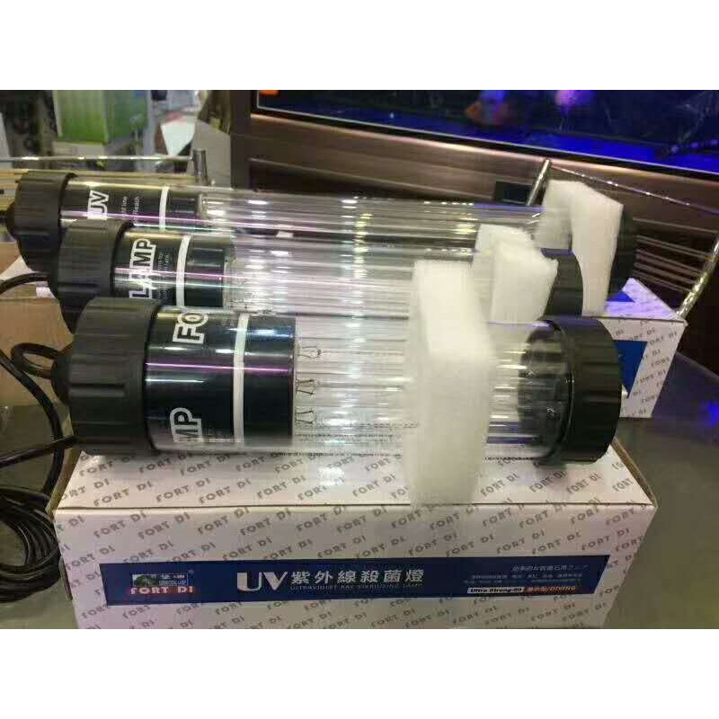 Fort di ตู้ปลาโคมไฟฆ่าเชื้อโรคพิพิธภัณฑ์สัตว์น้ำสี่หลอด UV ดำน้ำ UV ตู้ปลาพิพิธภัณฑ์สัตว์น้ำปลาบ่อปล