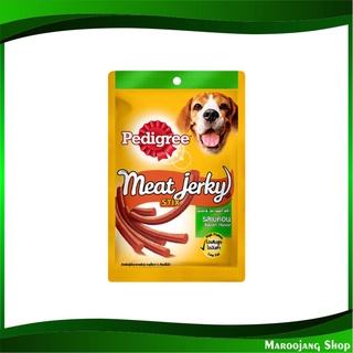 ขนมสุนัข มีทเจอร์กี้ สติ้ก รสเบคอน 60 กรัม (3ซอง) เพดดิกรี Pedigree Meat Jerky Stix Dog Snack Bacon ขนมสำหรับสุนัข ขนม