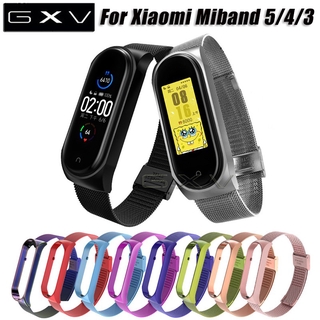 สายนาฬิกาข้อมือ ชนิดโลหะ แม่เหล็ก สำหรับ Xiaomi Mi Band 5 Xiaomi Miband 4 3