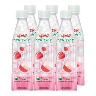 เซ็ปเป้ อโลเวร่า น้ำว่านหางจระเข้กลิ่นลิ้นจี่ 365 มล. แพ็ค 6 ขวด Sappe Aloe Vera Lychee Flavor 365 ml. Pack of 6 bottles