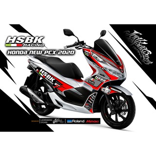 สติ๊กเกอร์แต่งลายรถ Honda Pcx 150 2020 ลาย HSBK RACING