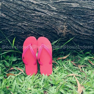 รองเท้าแตะคีบสีพื้น: สีแดง(รุ่นประหยัด)